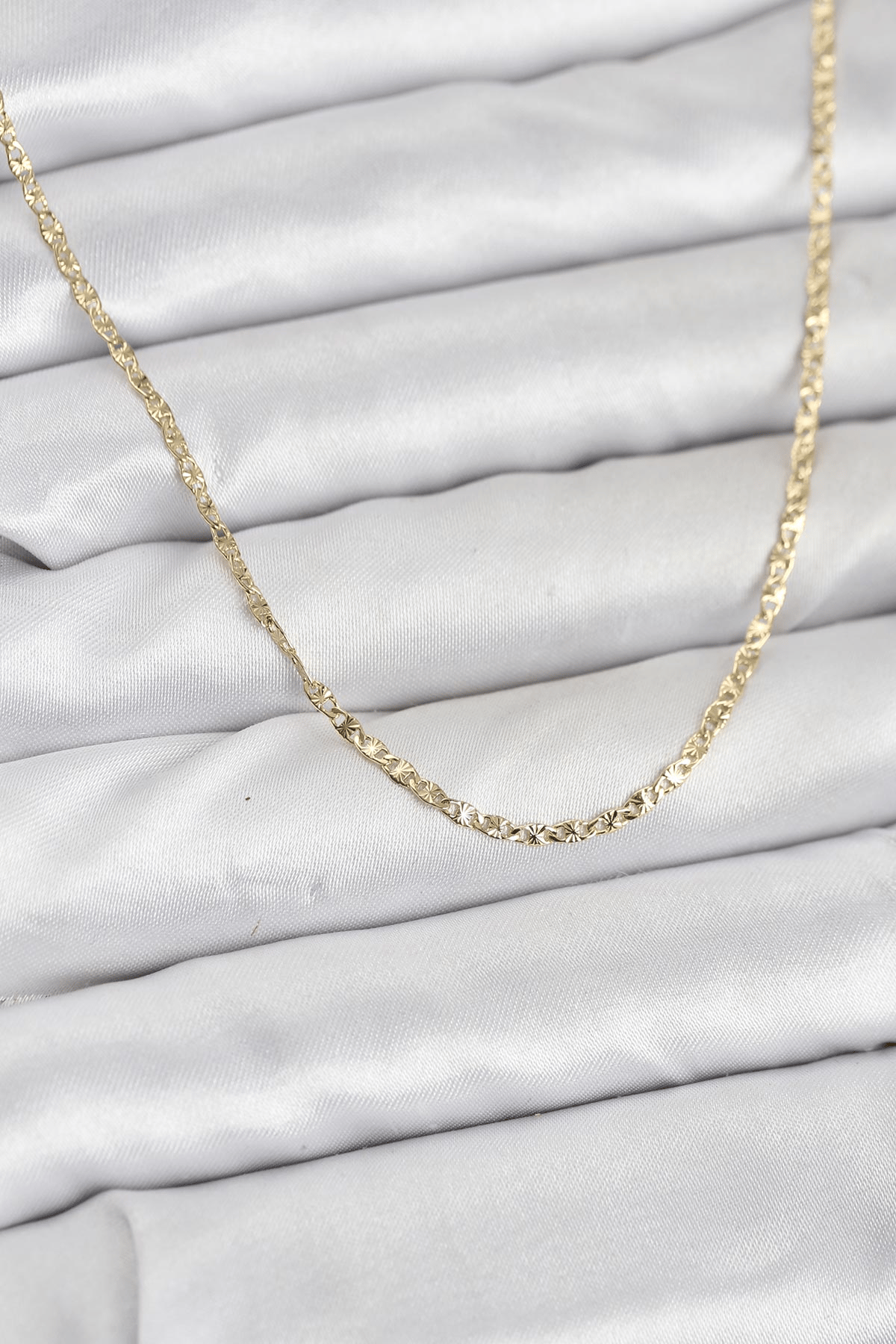 CM 14K Gold Renk Pirinç Lazer Model 60 cm Kadın Kolye