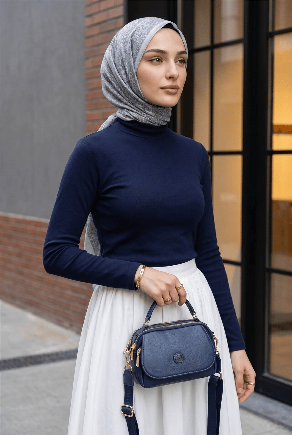 Dik Yaka Uzun Kol İçlik Bluz -Laci-Bluz-253-13122-R03