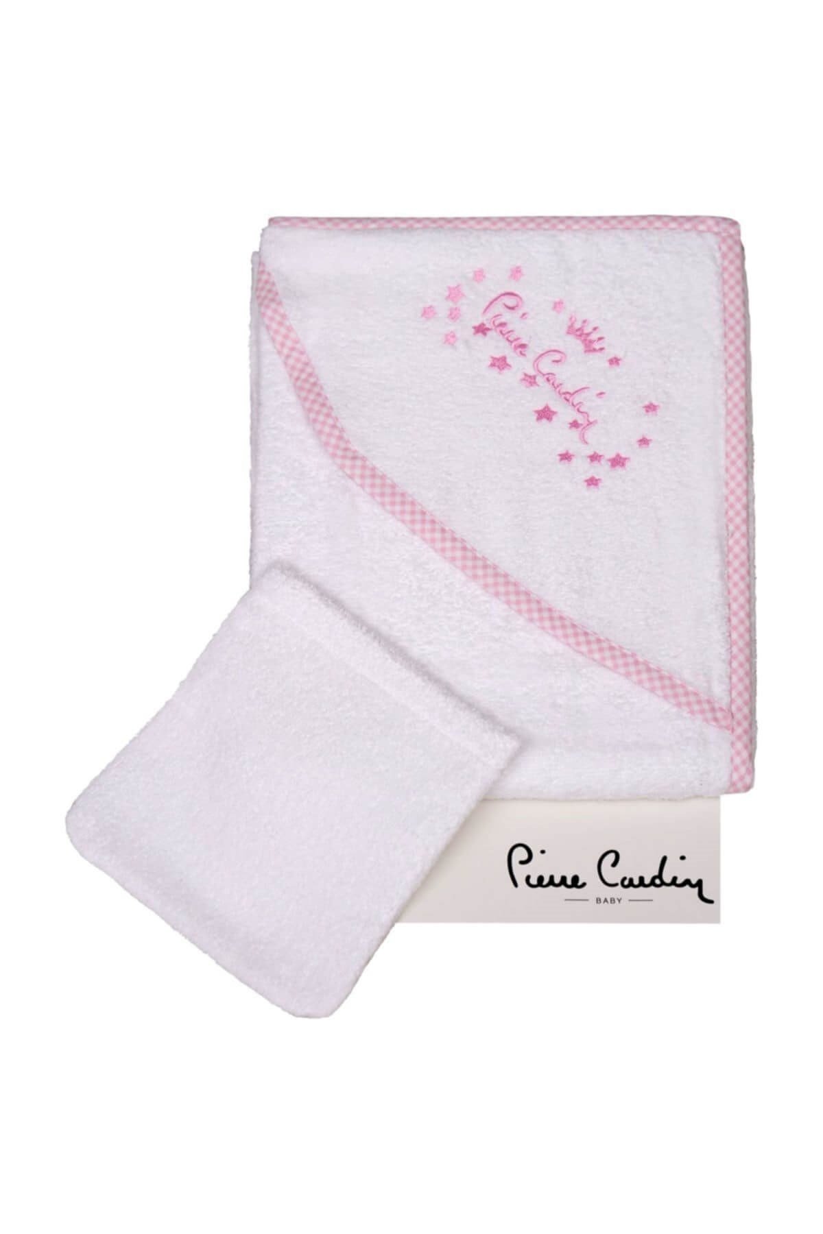 Pierre Cardin Kundak Banyo Havlusu 85x75 cm - Pembe Yıldızlı
