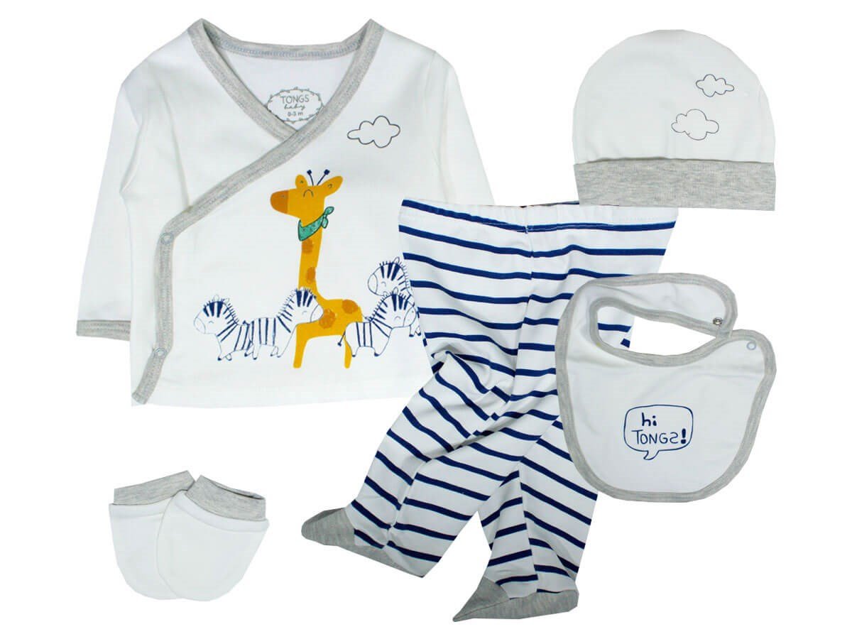 Tongs Baby Best Friend 5'li Set 0-3 Ay Hastane Çıkışı -Lacivert