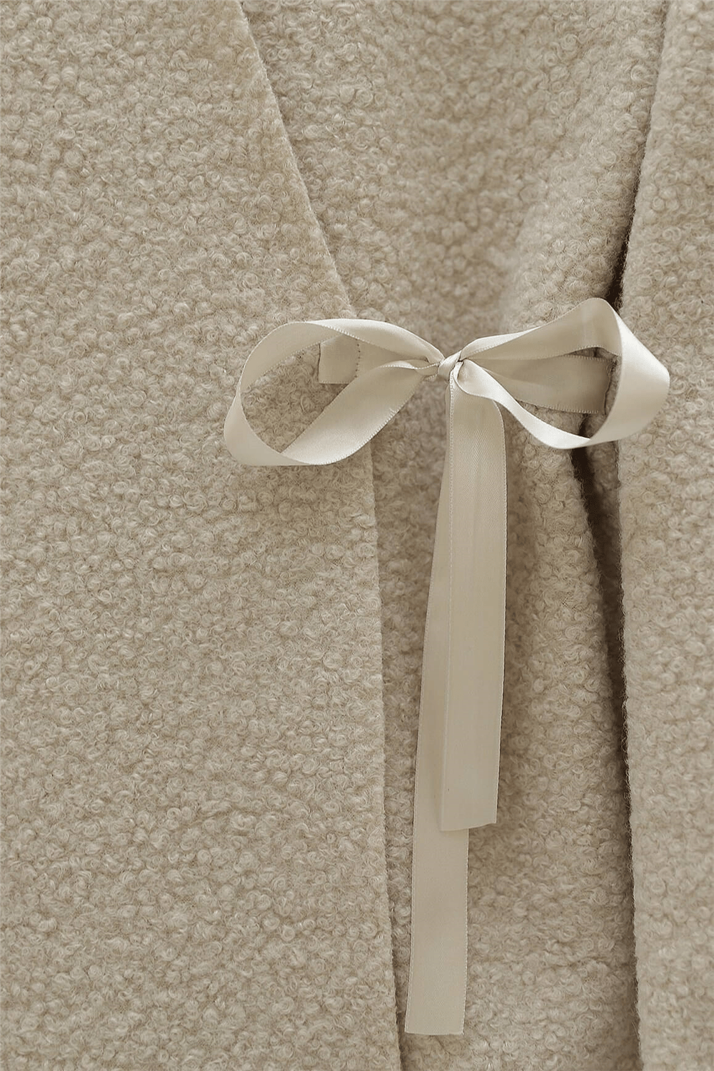 Yandan Bağlamalı Buklet Kimono -Taş-KİMONO&KAFTAN-253-12961-R43