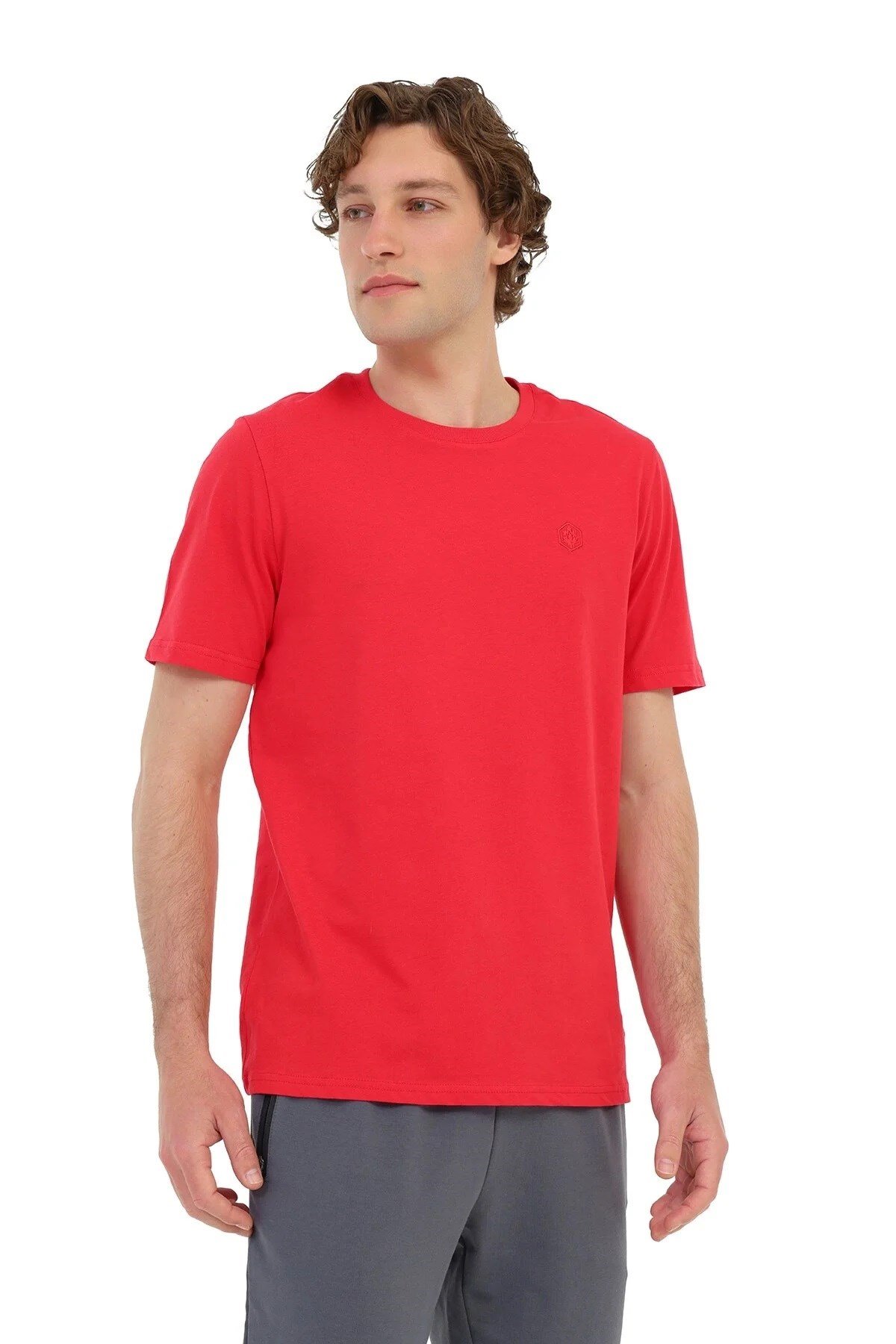 Lumberjack MB CT102 C Nk T-Sh 6fx Kırmızı Erkek Kısa Kol T-shirt
