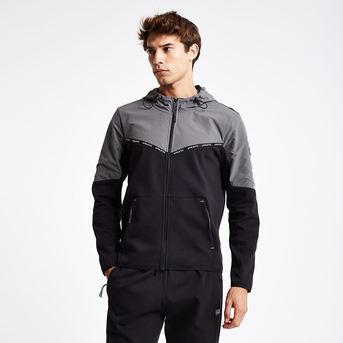 Lescon Erkek Fermuarlı Kapüşonlu Sweatshirt 24N-1101 24NTES001101
