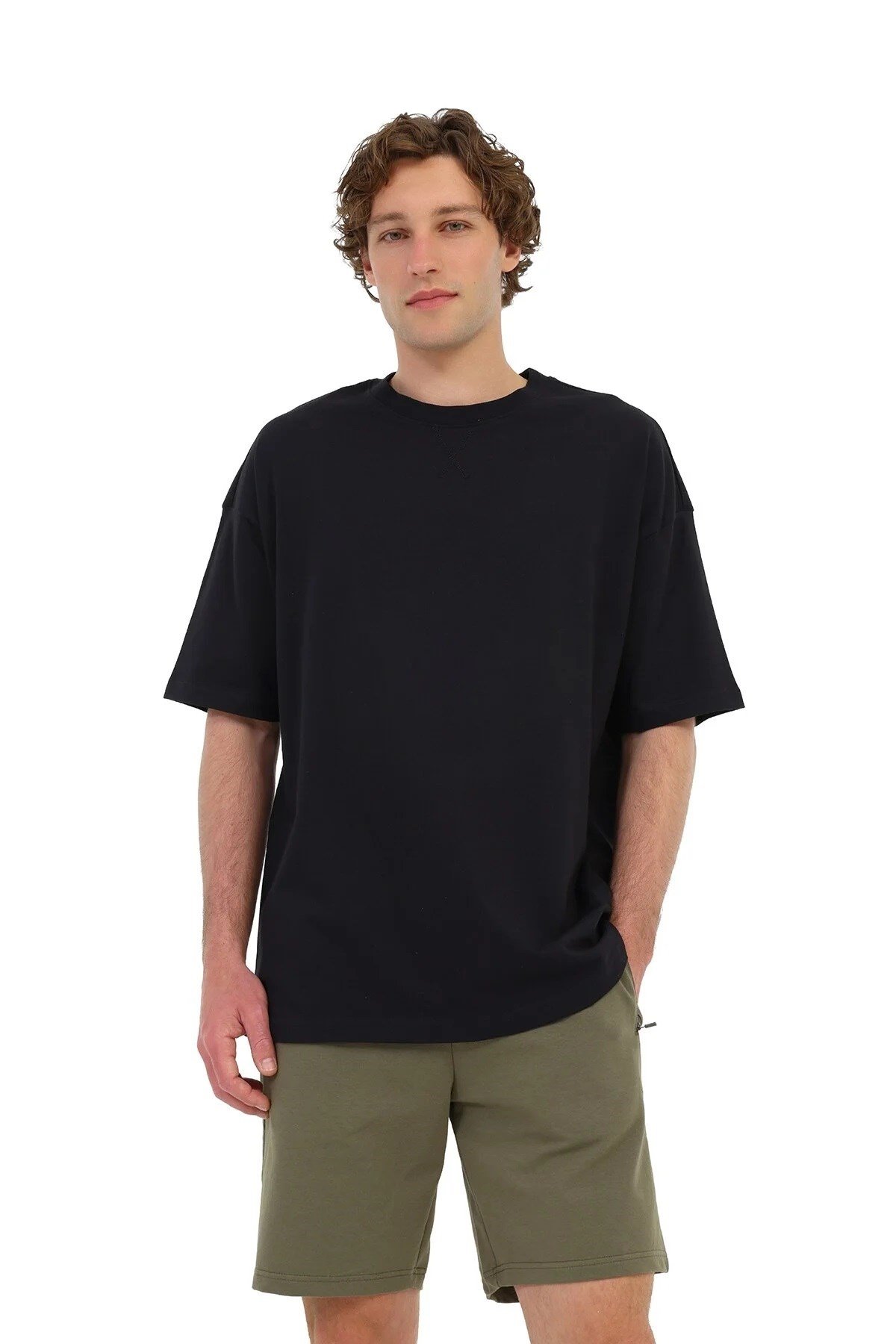 Kinetix MB OVERSIZE 11BS201 6FXt Erkek Siyah Kısa Kol T-Shirt