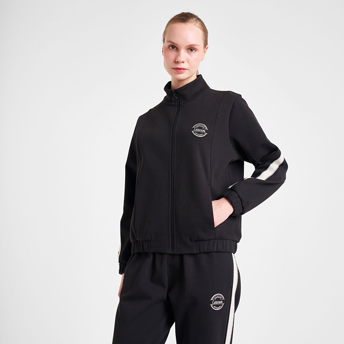LESCON 25N-2138 Kadın Fermuarlı Sweatshirt