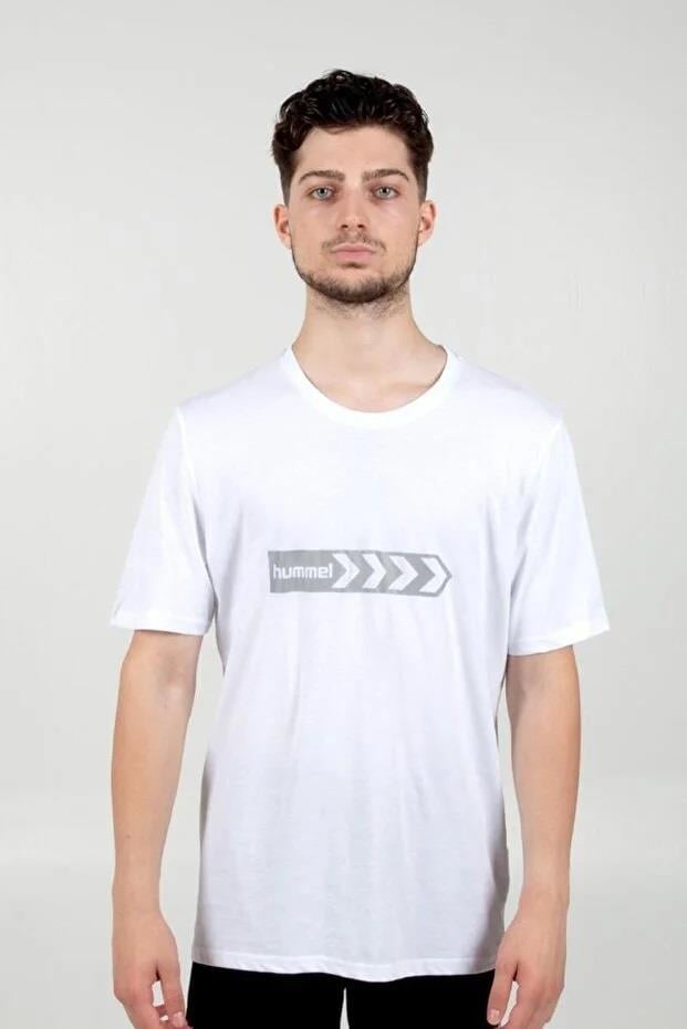 HUMMEL ARMIN COTON  BASIC  LOGO T-SHIRT S/S SİYAH BASKILI T-SHIRT