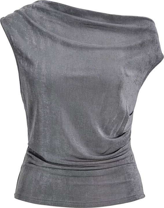 Jack & Jones JJXX Jxeva Asym Shine Sl Top Jrs Ln Kadın T-shirt
