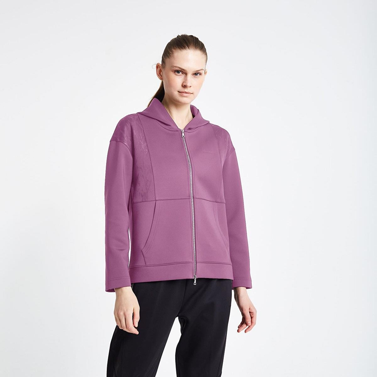 Lescon Kadın Fermuarlı Kapüşonlu Sweatshirt  24N-2126 24NTBL002126