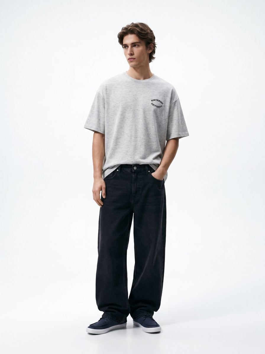 LTB CALOMA Oversize Erkek Kısa Kol t-SHİRT