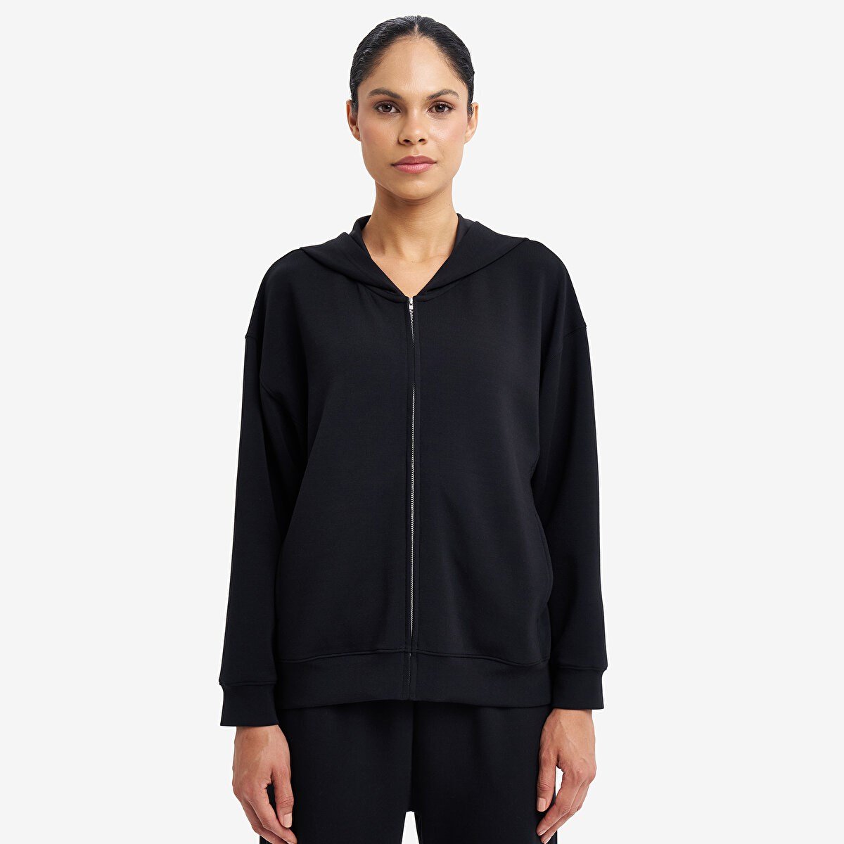 Lescon Kadın Fermuarlı Kapüşonlu Sweatshirt 26S-2221-26N