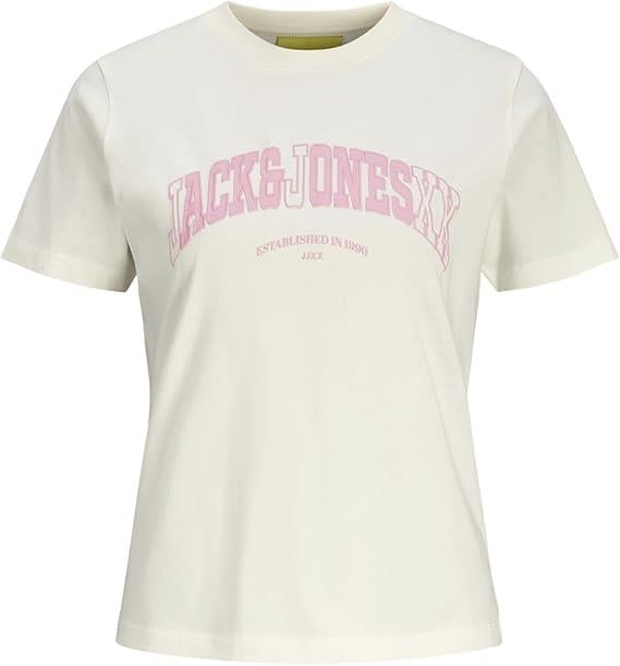 JJXX Jxava Reg Ss Tee Jrs Ekru Kadın Kısa Kol T-Shirt