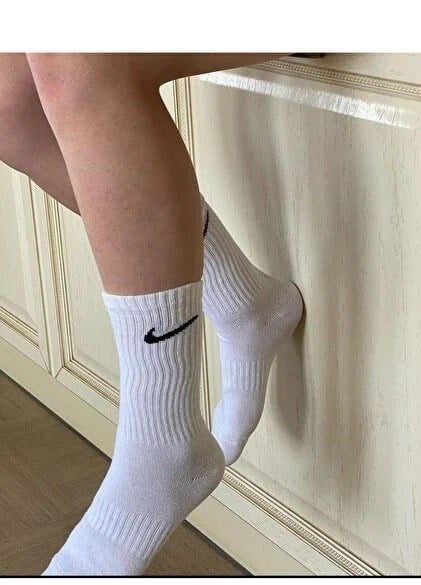 Unisex Tikli Düz Tenis Spor Çorap (40/45)
