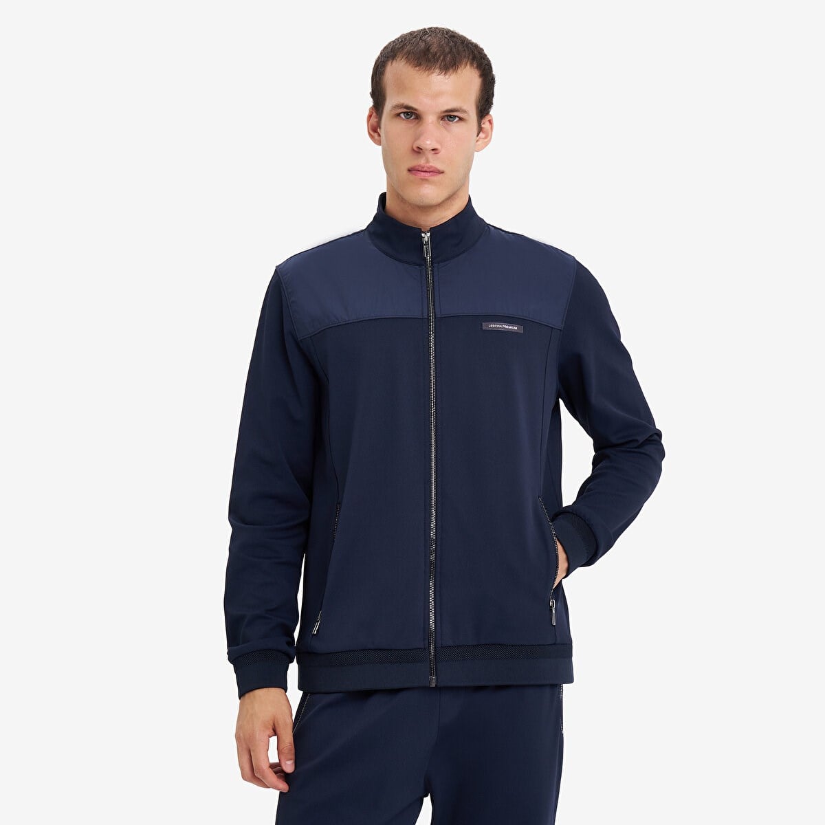 Lescon 26N-1161  Erkek Fermuarlı Kapüşonlu Sweatshirt