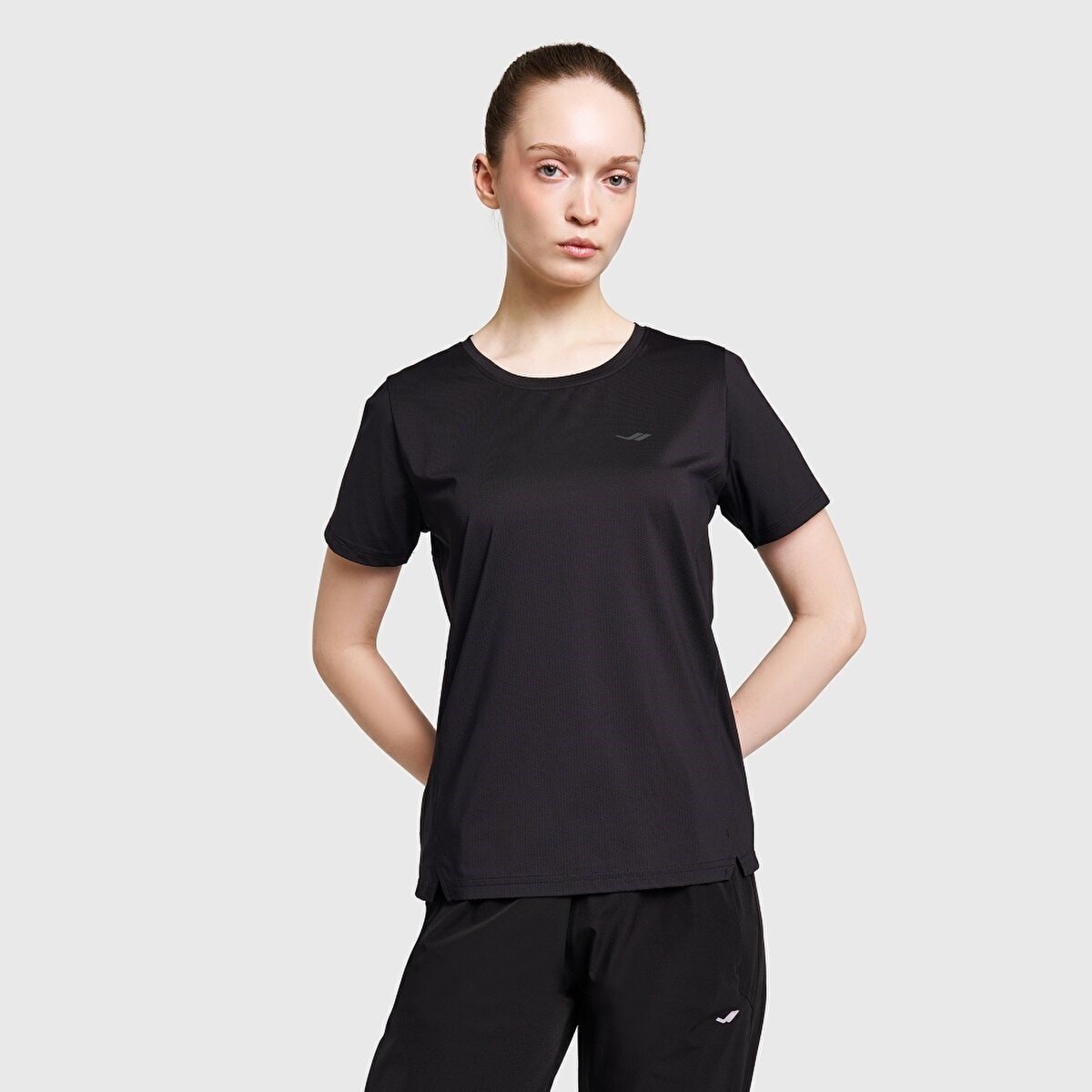Lescon 26B-2003 Koşu Kısa Kol Siyah T-shirt 26BTBK002003