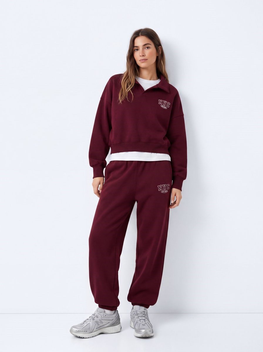 Ltb ZOKOFA Relaxed Fit Yaka Detaylı Yazı Baskılı Lacivert Sweatshırt