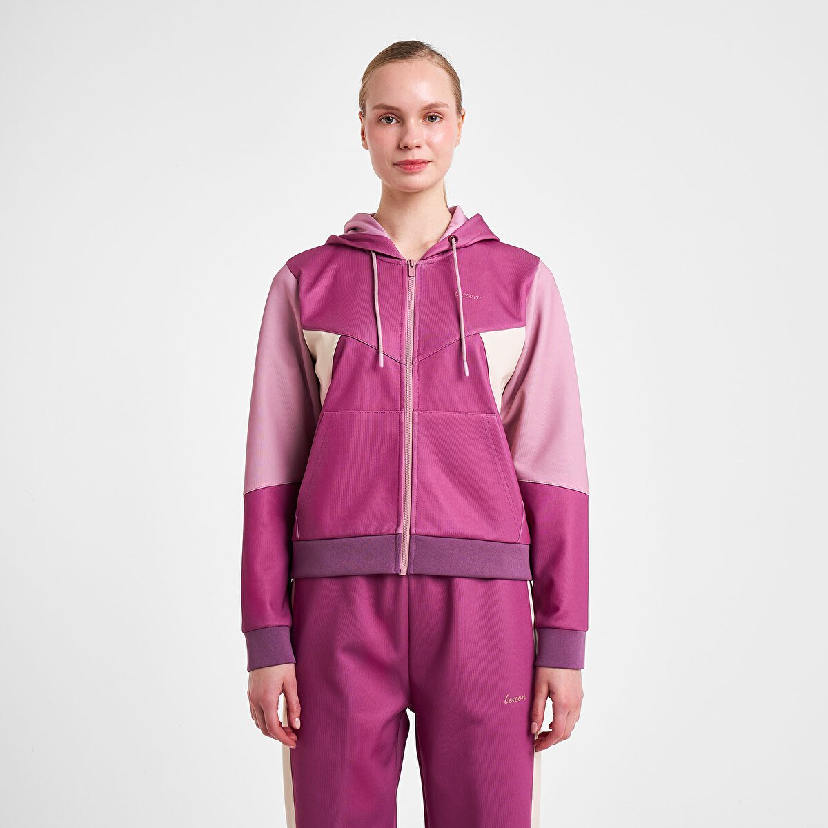 LESCON 25N-2131 Kadın Fermuarlı Kapüşonlu Sweatshirt