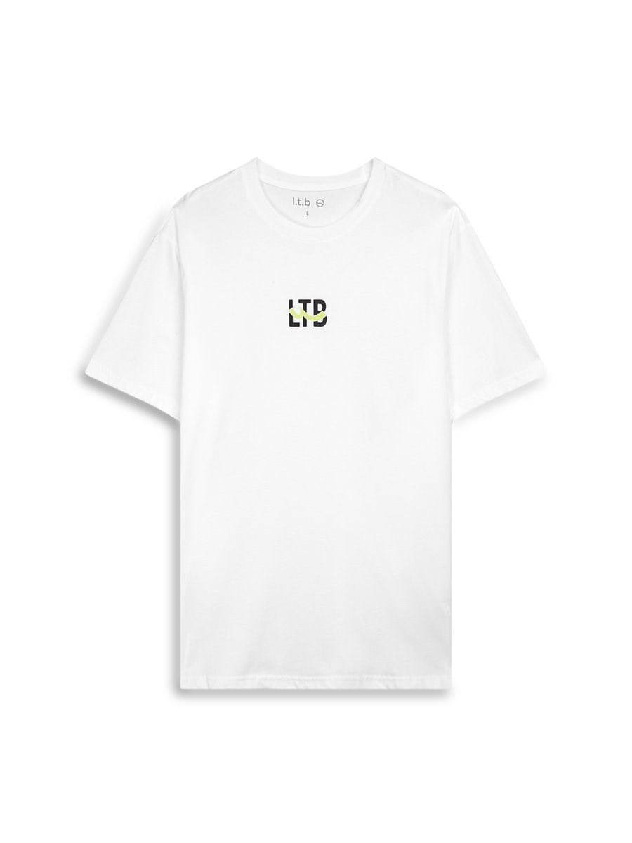 Ltb LEKEDA Logo Baskılı Beyaz Erkek Kısa Kol T-shırt