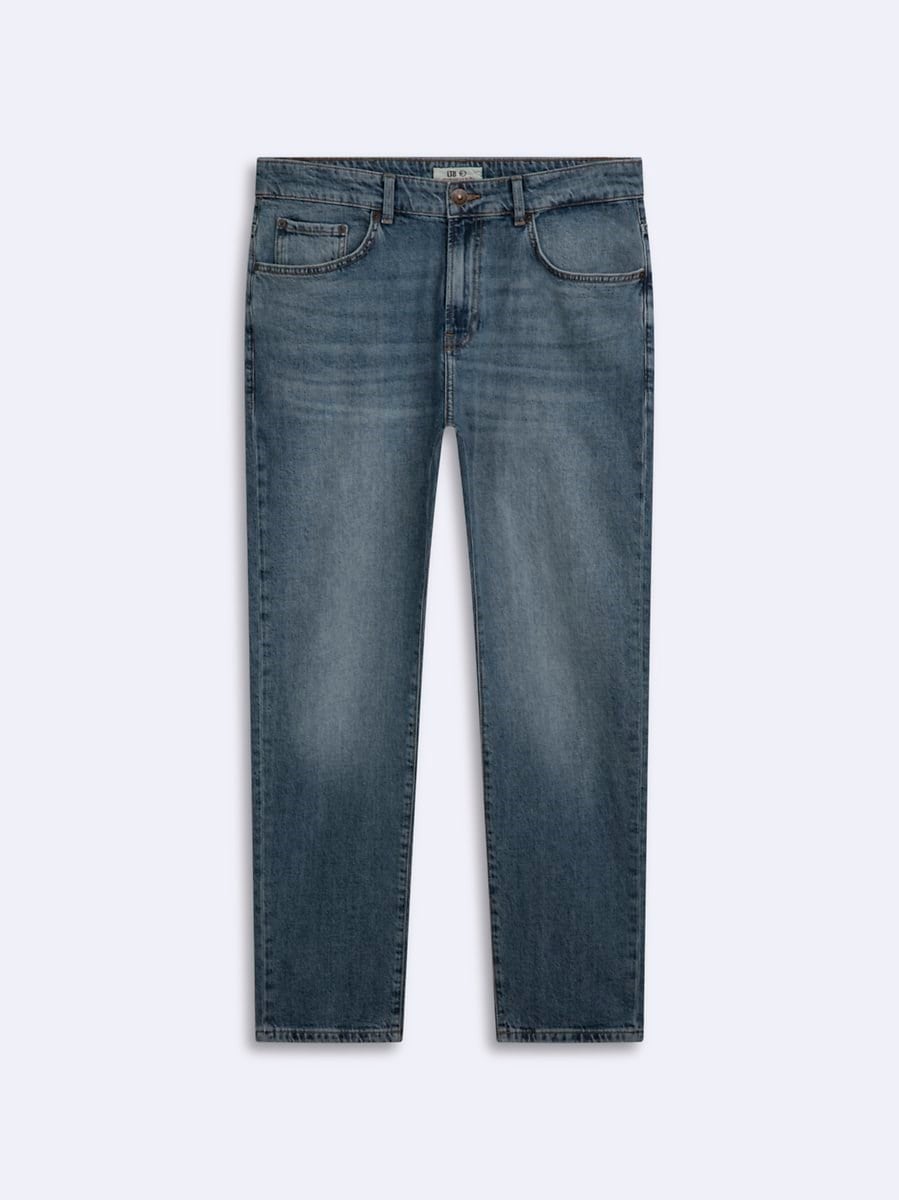 Ltb RENAR L MAELO Daralan Paça Orta Bel Mid Indigo Erkek Jean Pantolon