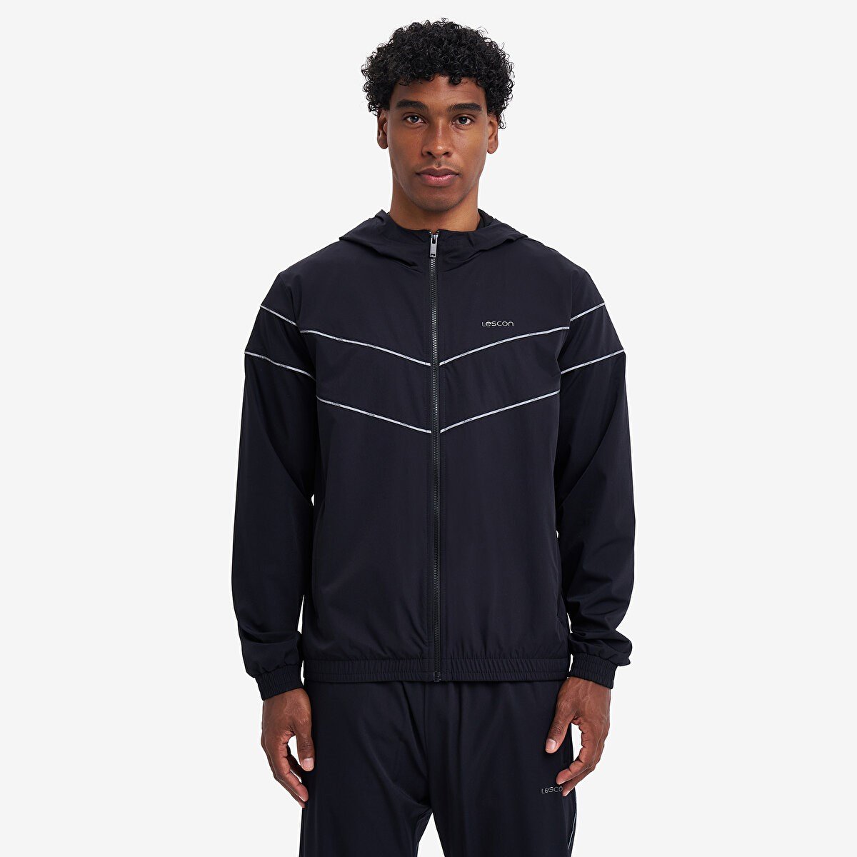 Lescon 26N-1157 Erkek Fermuarlı Kapüşonlu Sweatshirt