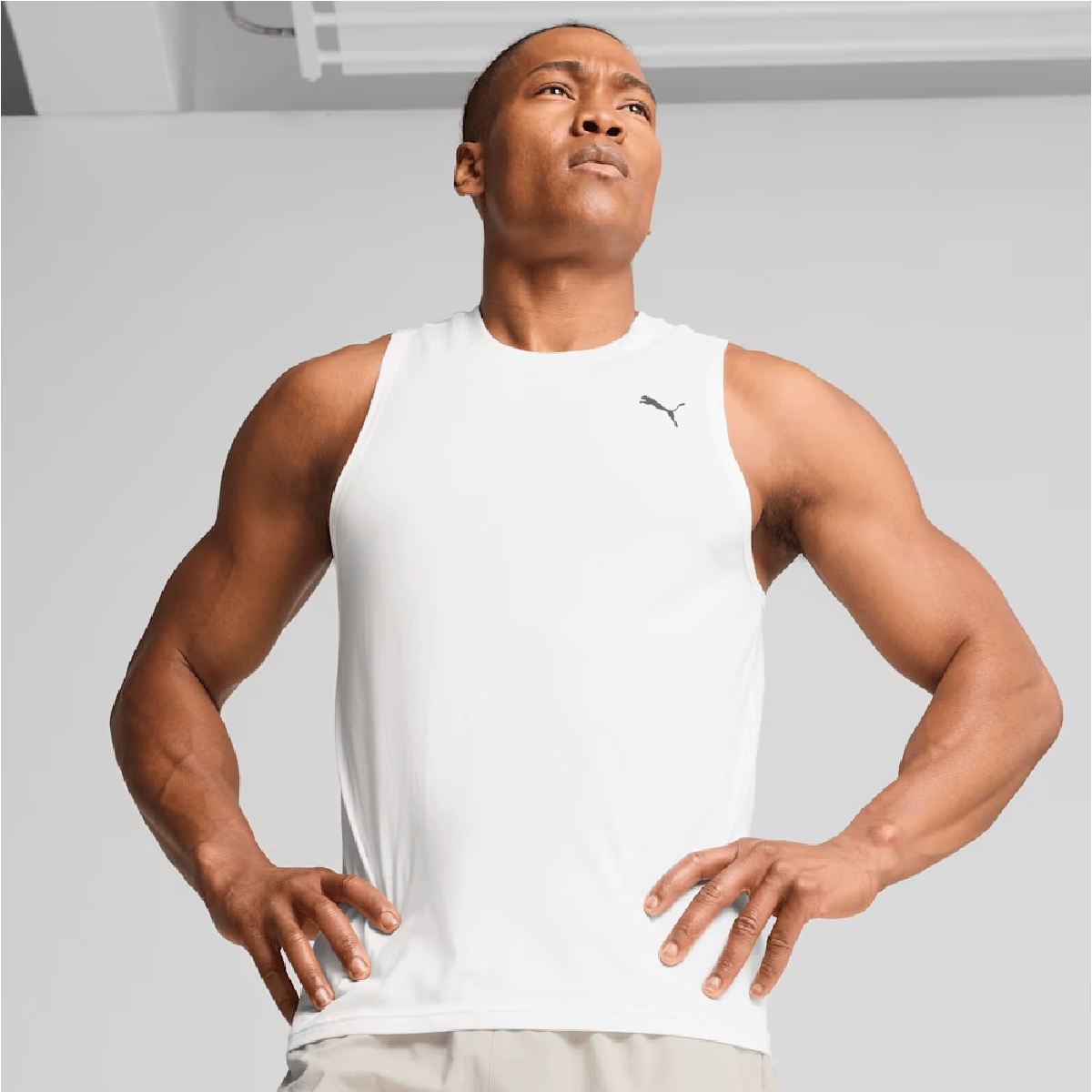 Puma TAD TECH Triblend Sleevless Erkek Beyaz Atlet 52600702Puma526007-02