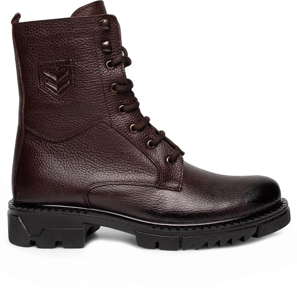 Faruk EnginFaruk Engin Deri Bot 212 Cilt Kahve Düz Tb.Kauçuk