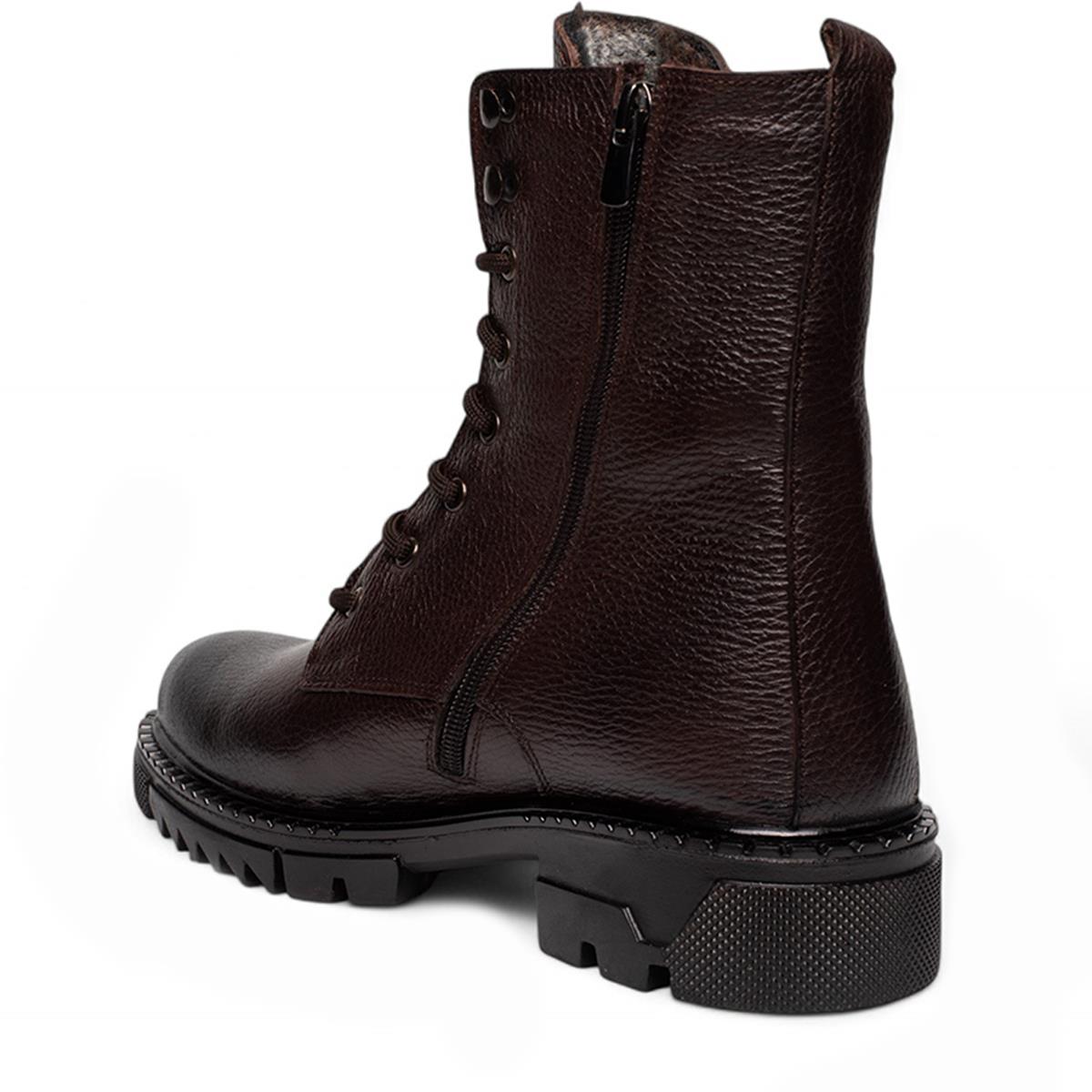 Faruk EnginFaruk Engin Deri Bot 212 Cilt Kahve Düz Tb.Kauçuk