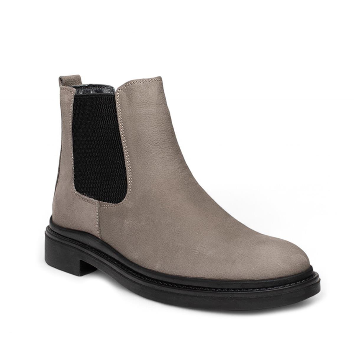 Faruk EnginFaruk Engin Deri Bot 213 Nubuk Gri Tb.Kauçuk