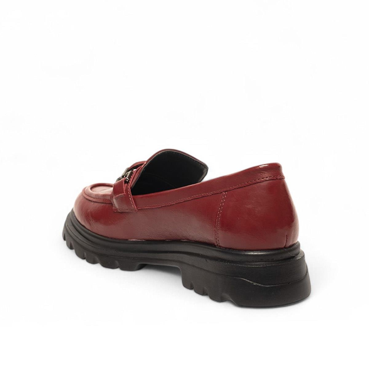 Genel MarkalarGenel Zenne Loafer Ayakkabı 816 Kırışık Rugan Bordo