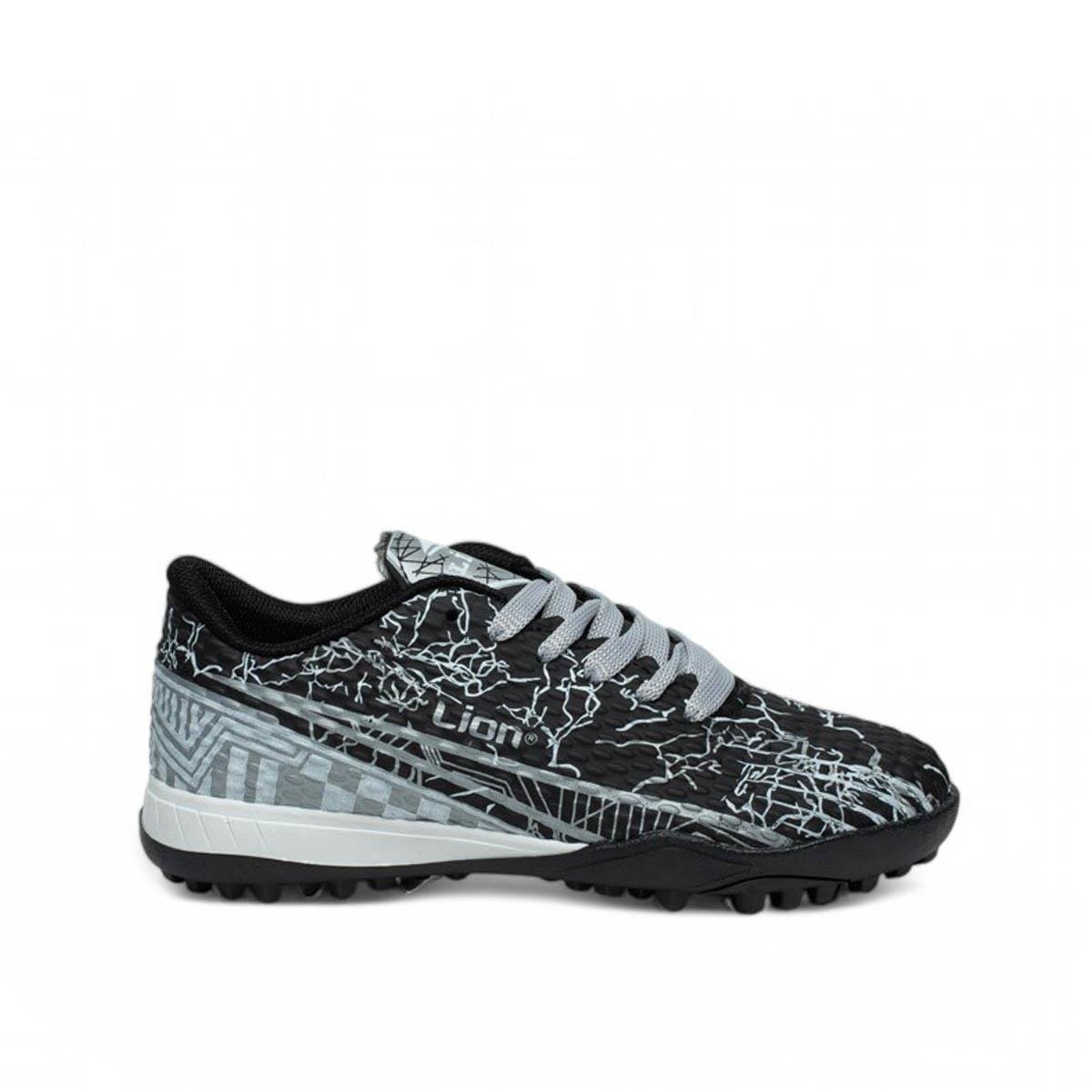LionLion Filet 624-3 Halı Saha Siyah Gümüş