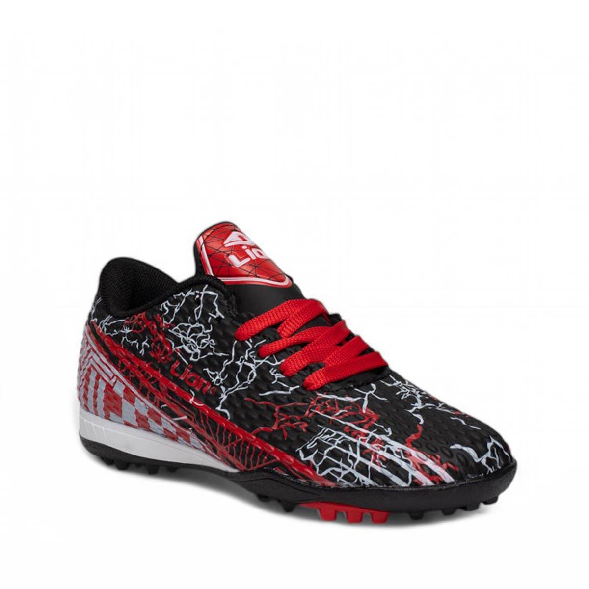 LionLion Garson 624 Halı Saha Siyah Kırmızı