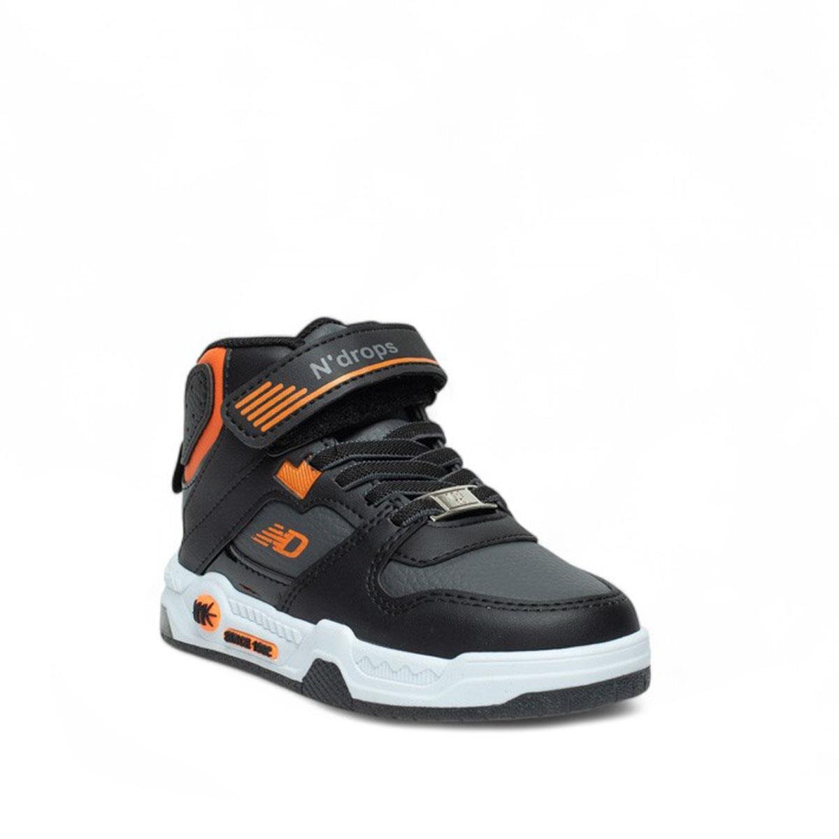 N-DropsNdrops Patik Basket 021 Cilt Siyah Oranj