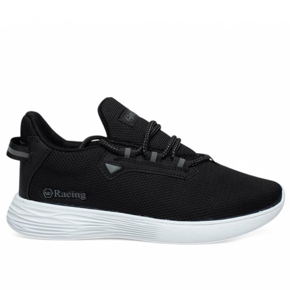 RacıngRacing Erkek 024 Triko Siyah Beyaz