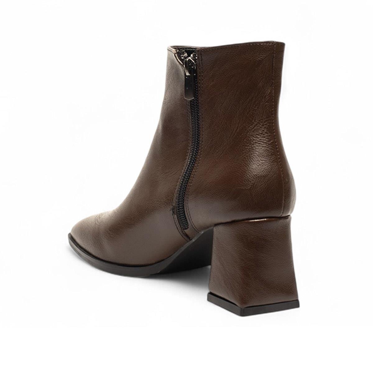 RenasRenas Zenne Bot Topuklu 6111 Cilt Kahve