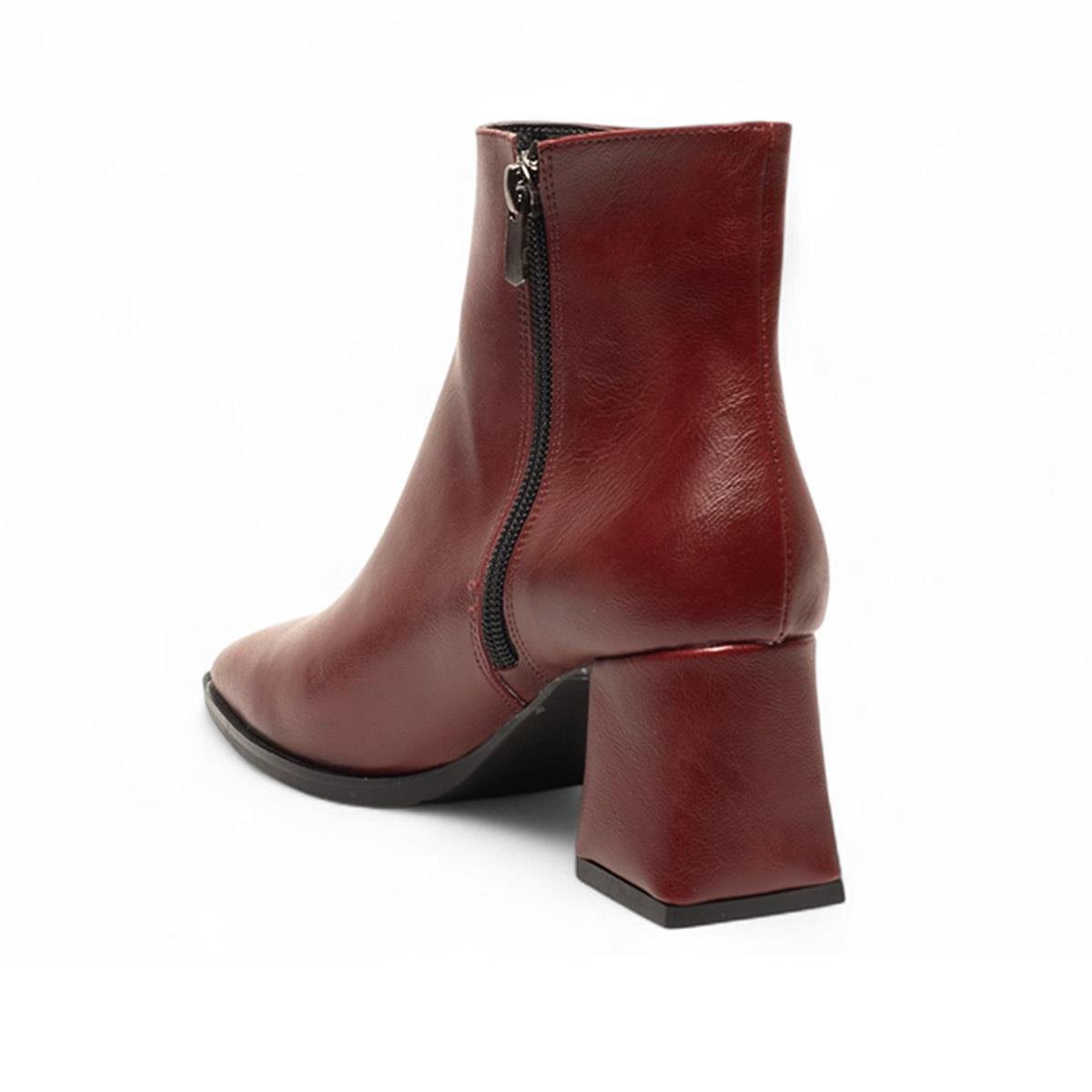 RenasRenas Zenne Bot Topuklu 6111 Cilt Bordo