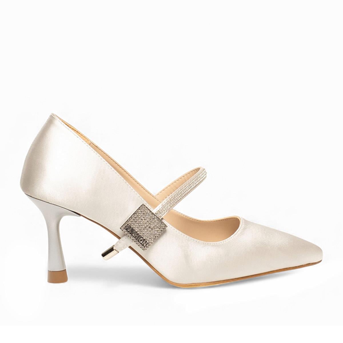 RenasRenas Zenne Stiletto 1377 Saten Gümüş