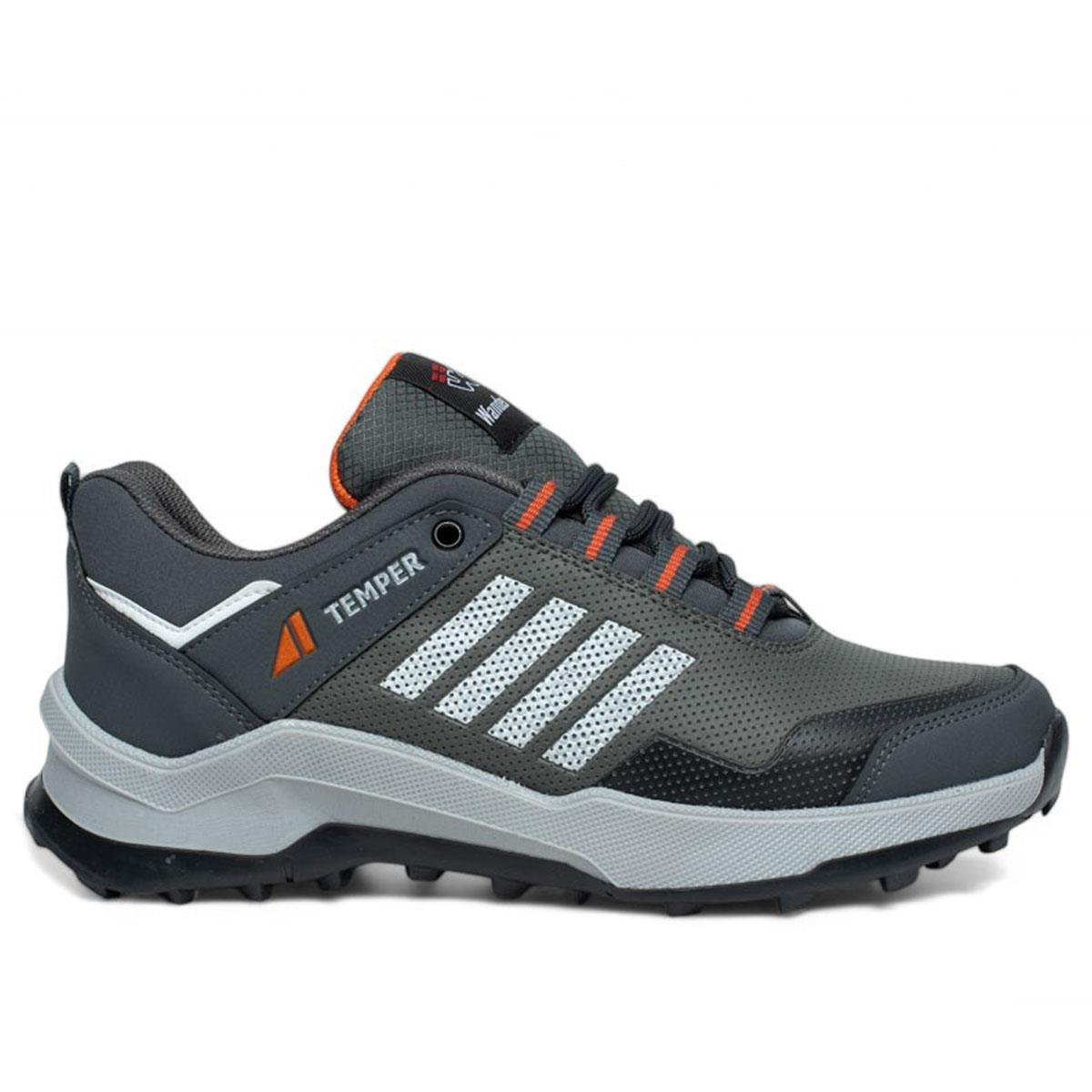 WanderfullWanderfull Erkek Trekking 4187 Cilt Füme Siyah Oranj