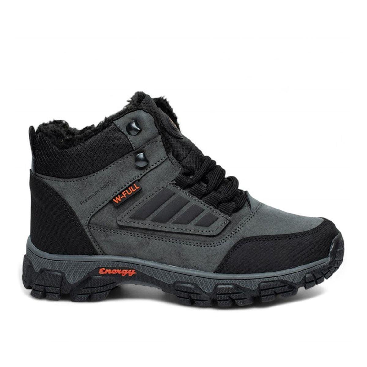 WanderfullWanderfull Garson Bot 3022 Cilt Füme Siyah Oranj