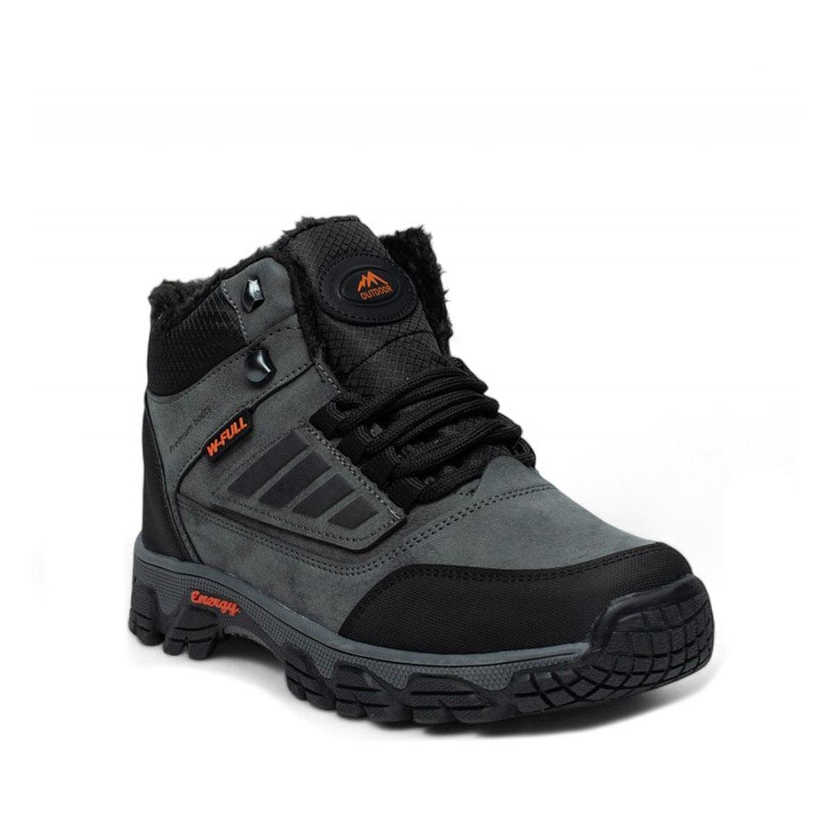 WanderfullWanderfull Garson Bot 3022 Cilt Füme Siyah Oranj