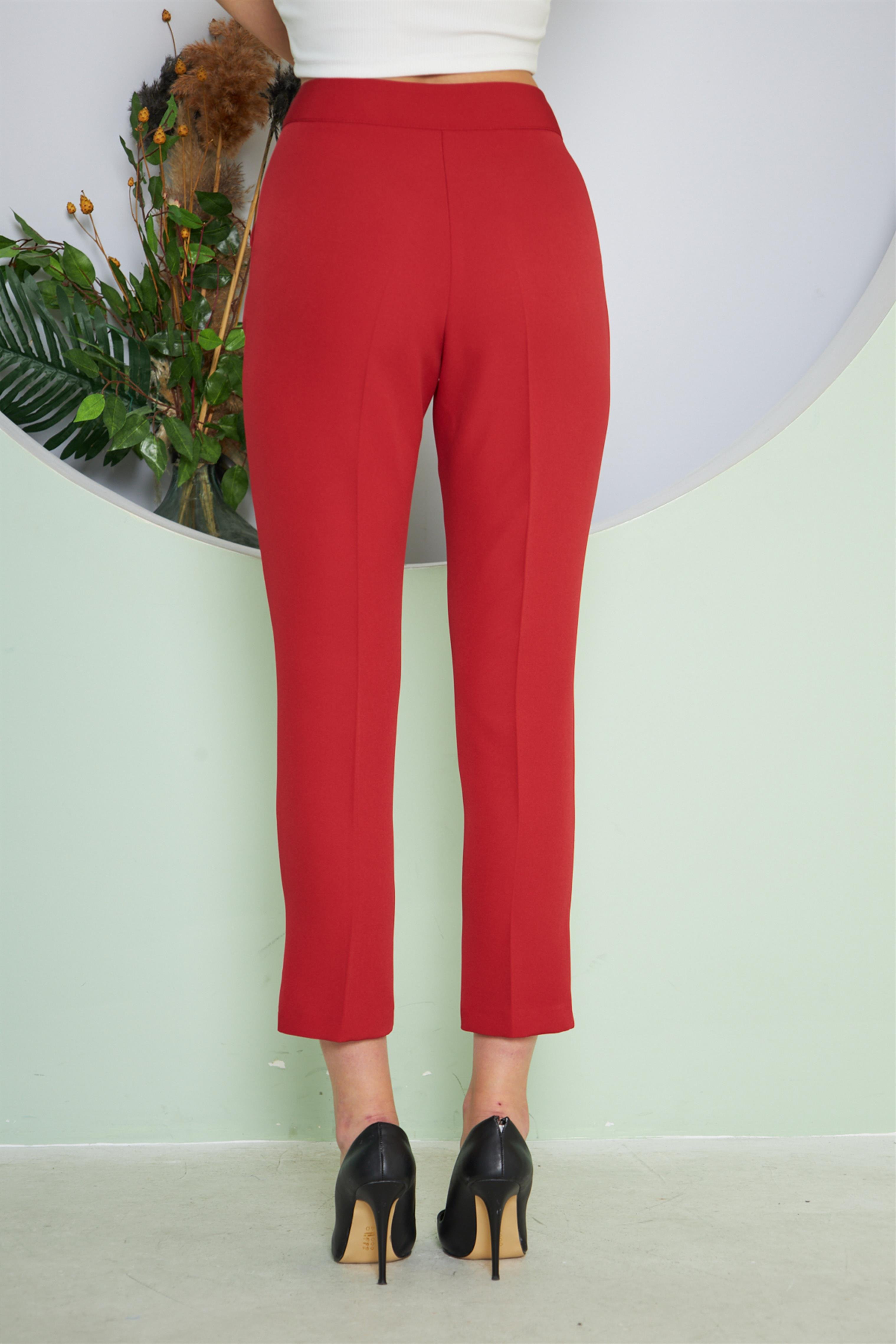 Broş Detay Kuşaklı Yelek Takım