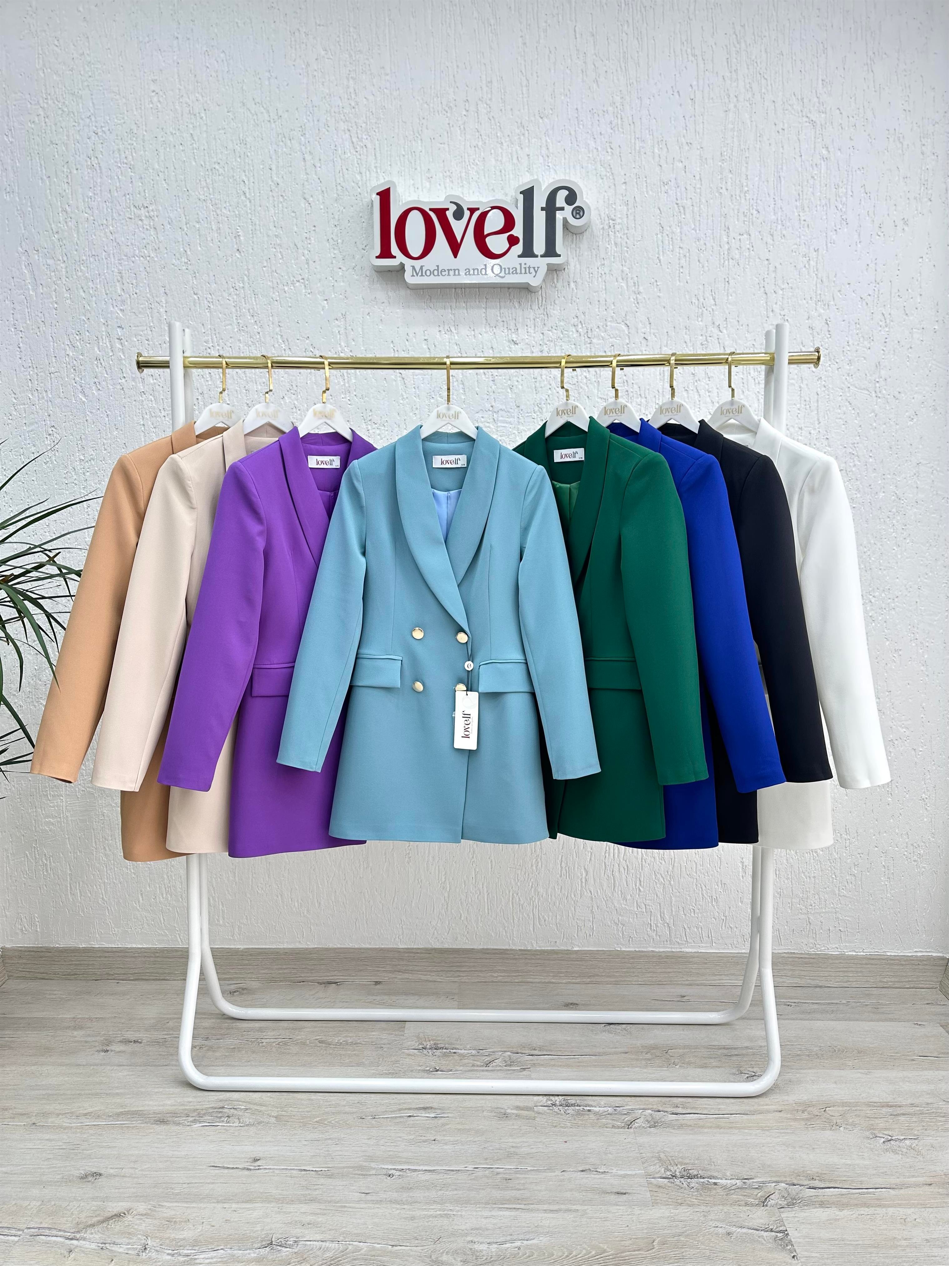 Gold Düğme Şal Yaka Ceket