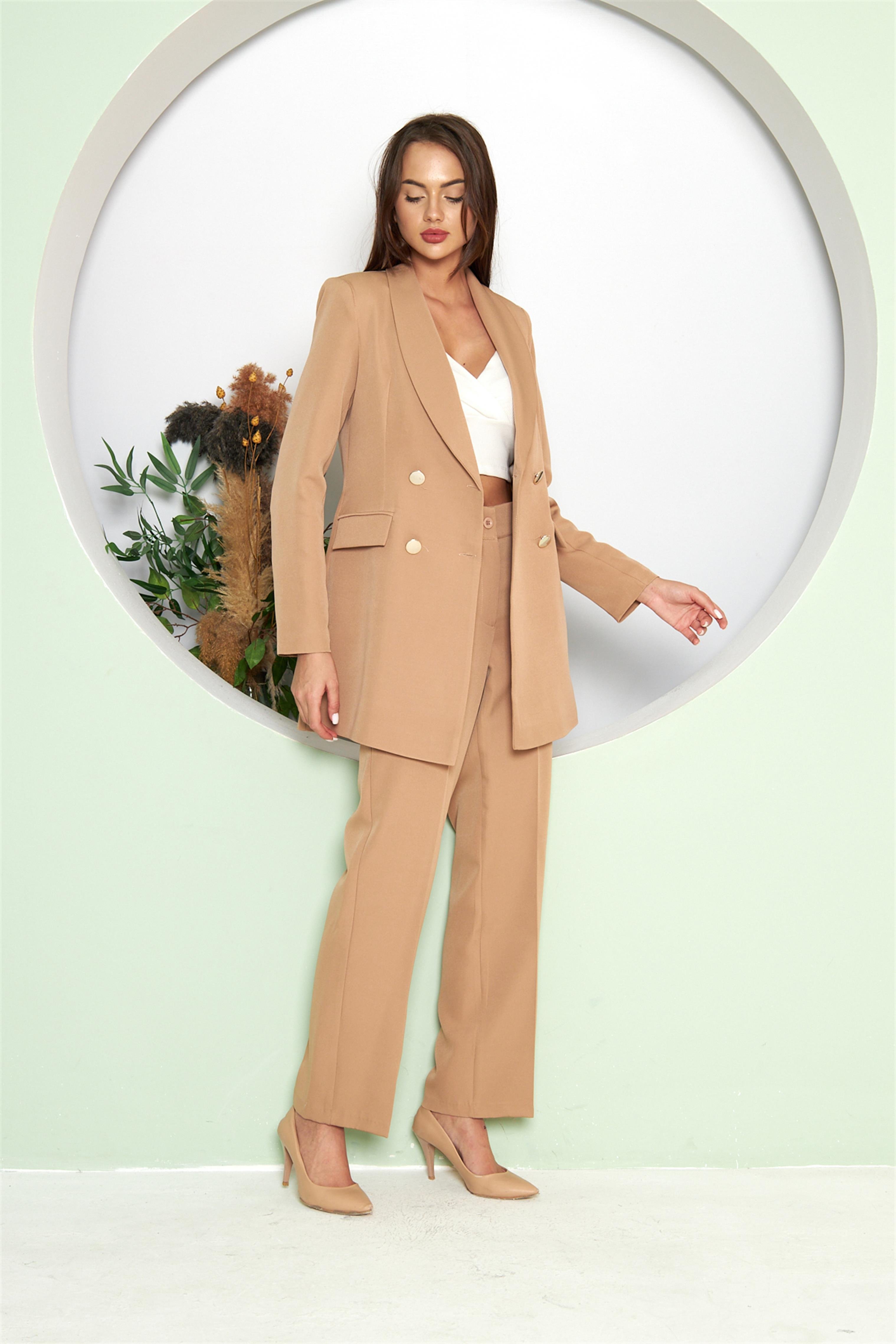 Gold Düğme Şal Yaka Takım 