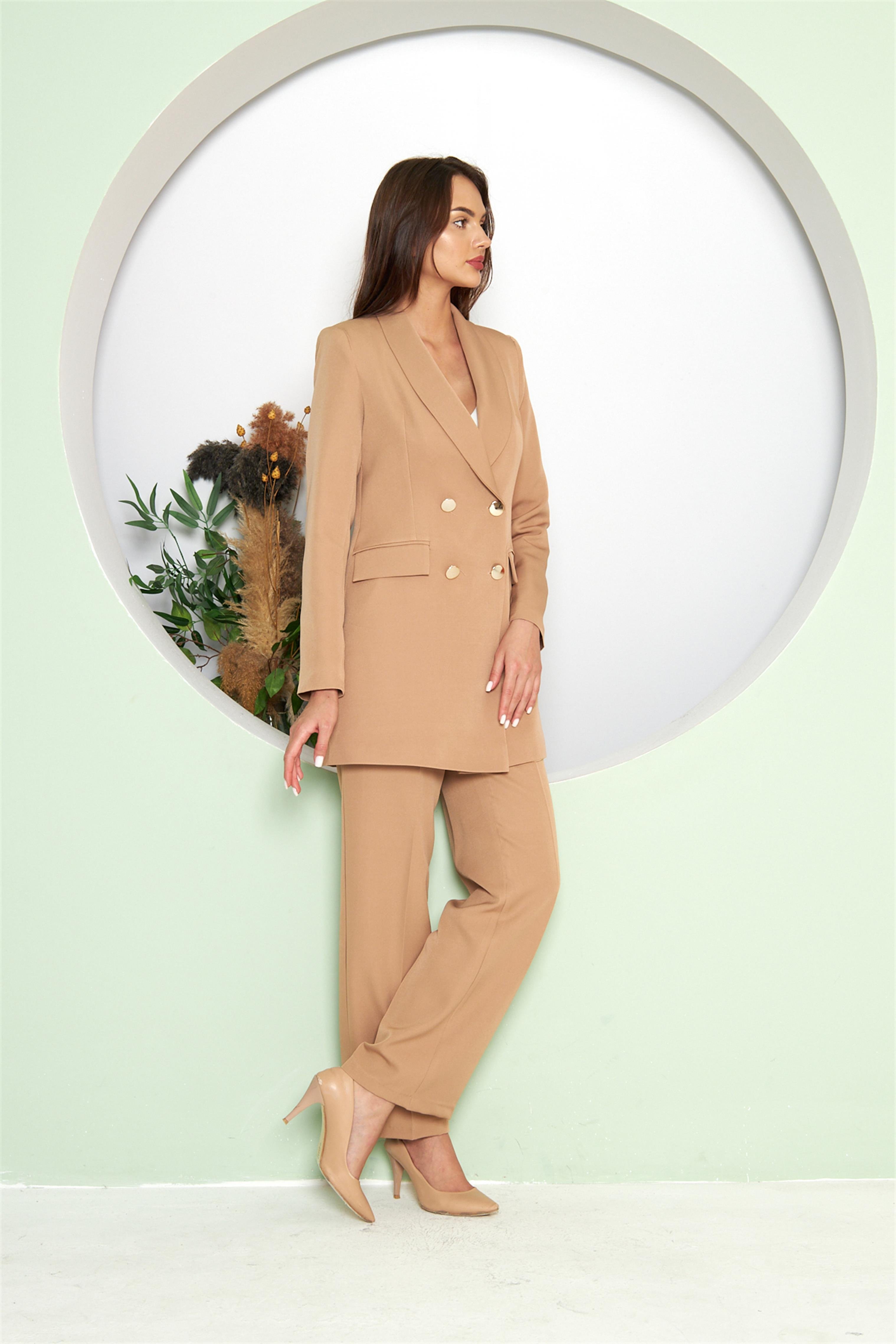 Gold Düğme Şal Yaka Takım 