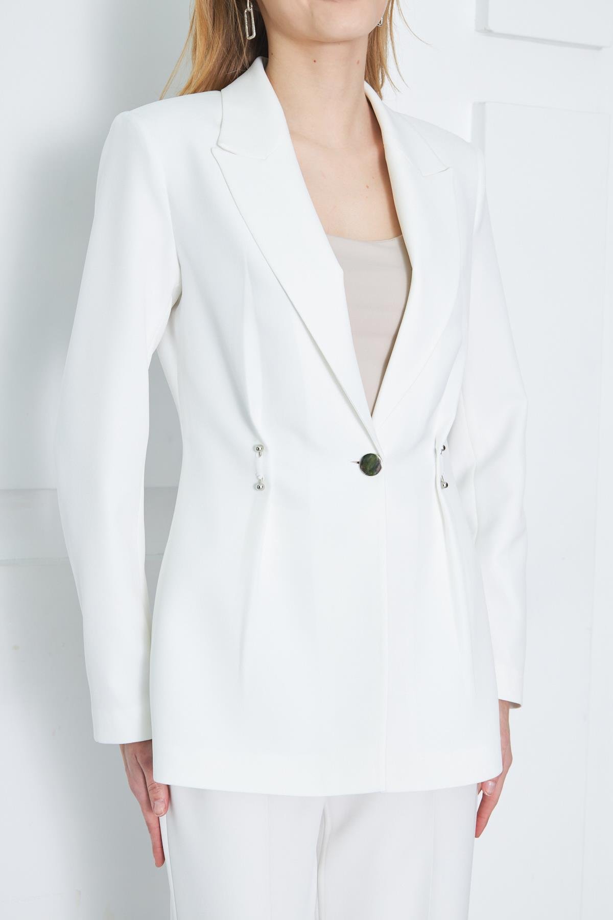 Halter Aksesuarlı Takım Ekru