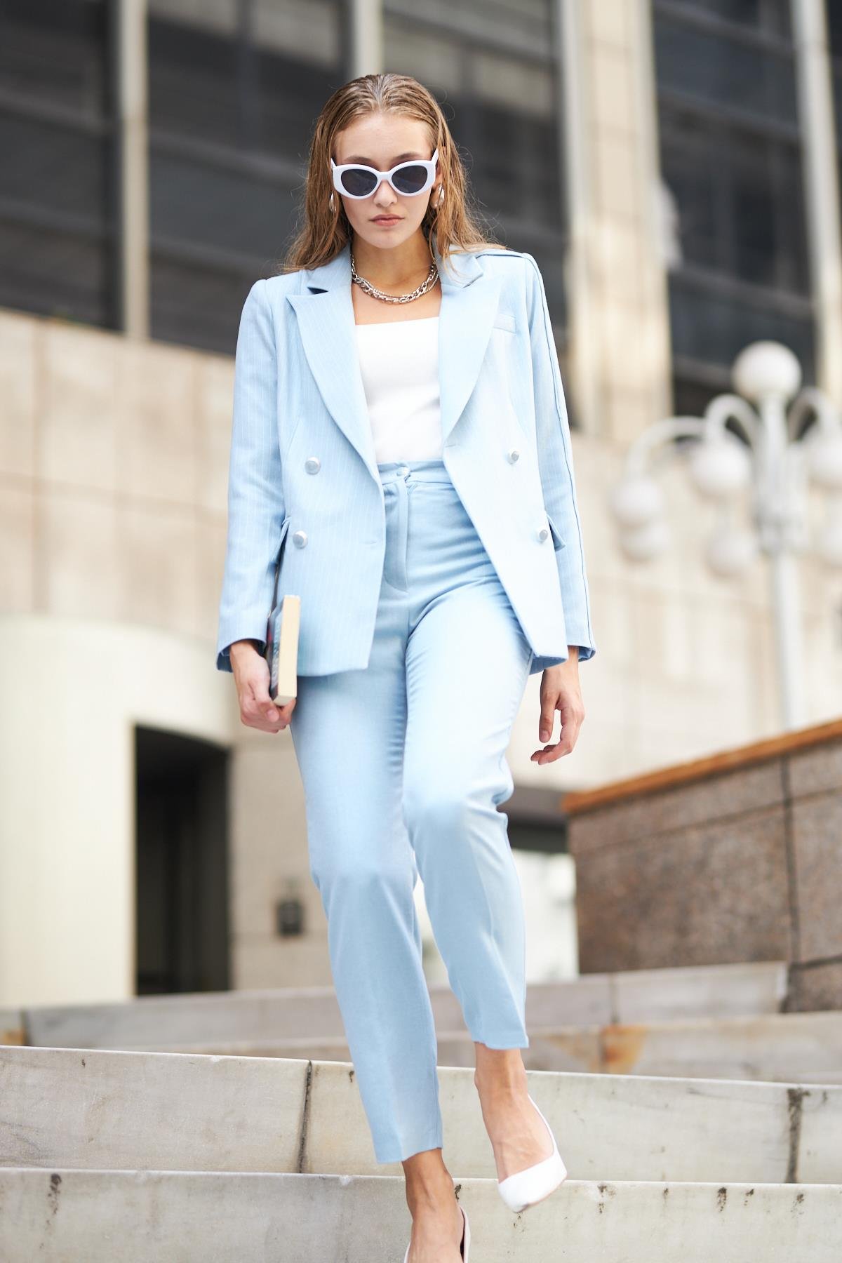 Kolu Biyeli Poliviskon Takım Bebe Mavi