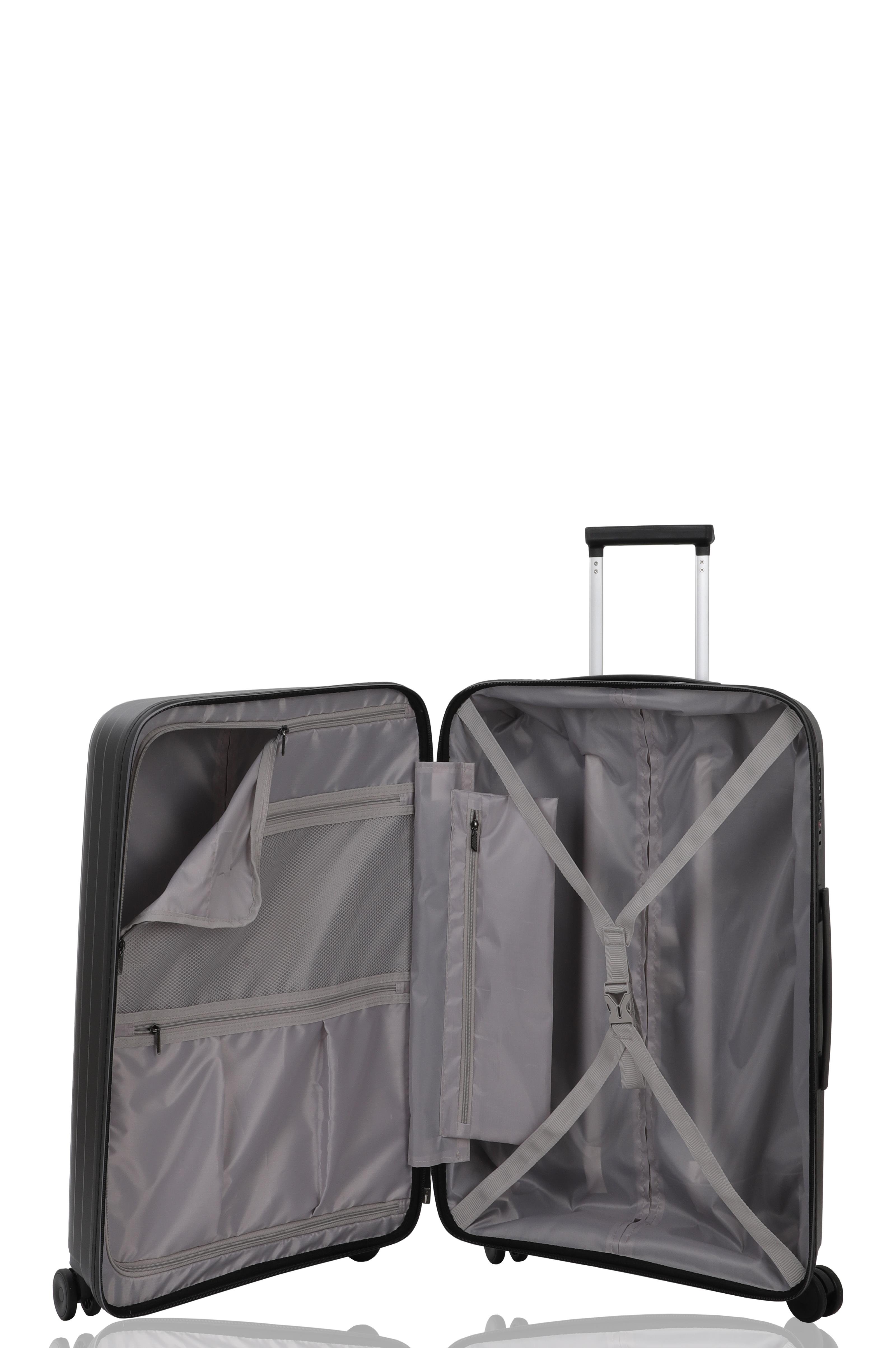 V2407 POLİCARBON VALİZ SİYAH SET