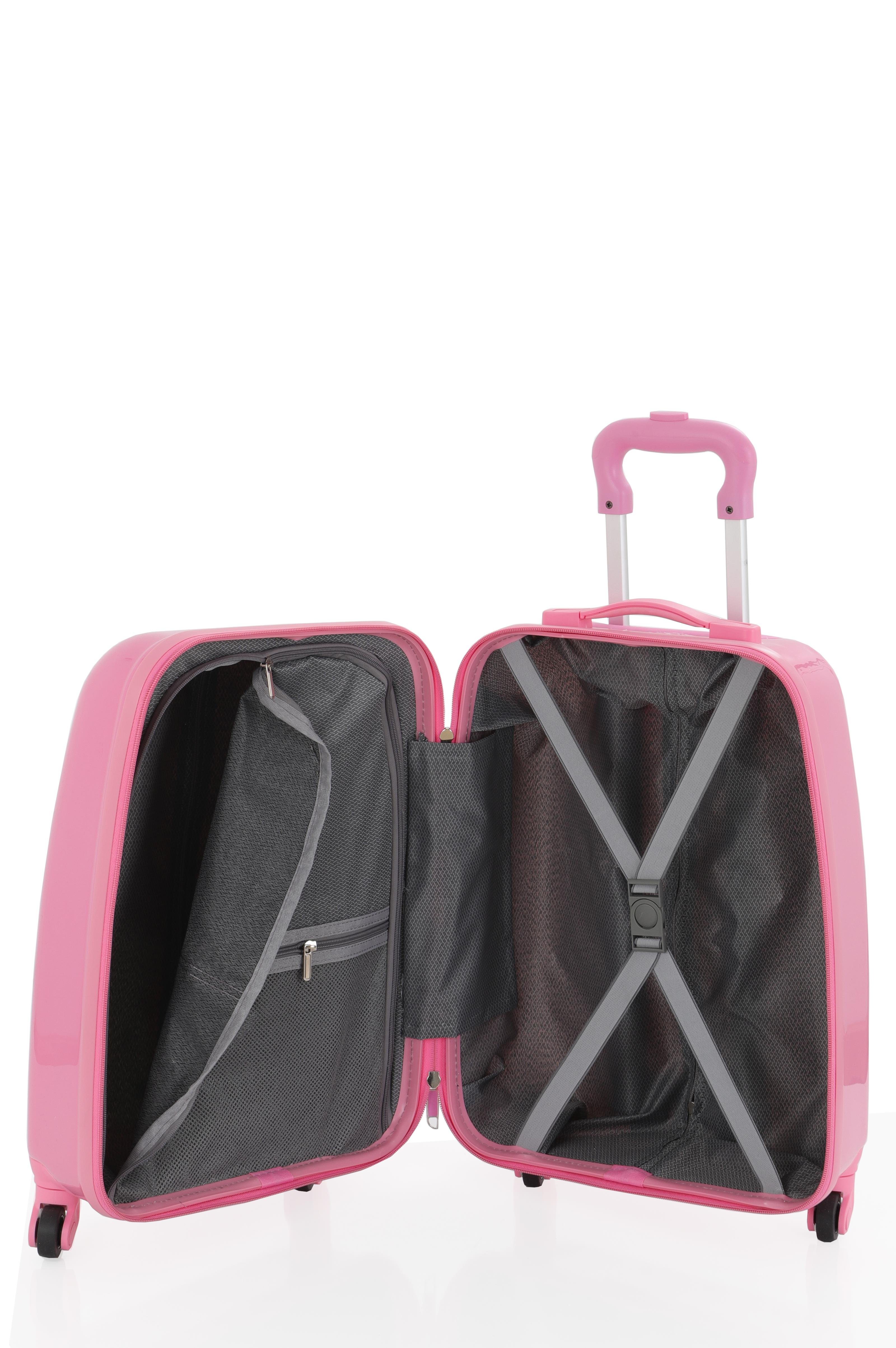 V307 ABS ÇOCUK VALİZ-PEMBE - HAPPY BASKI