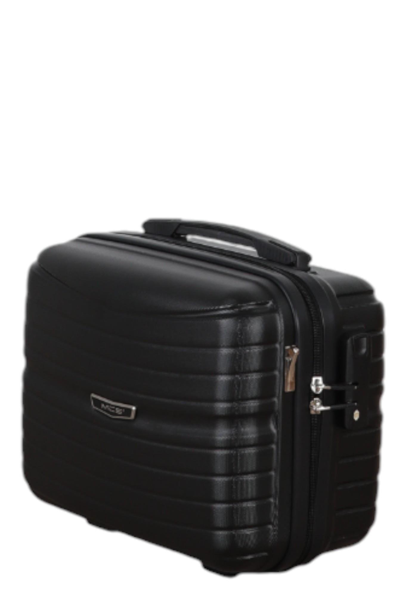 V379 AURA Y.ÜRETİM PP VALİZ 75 CM + MAKYAJ SİYAH SET