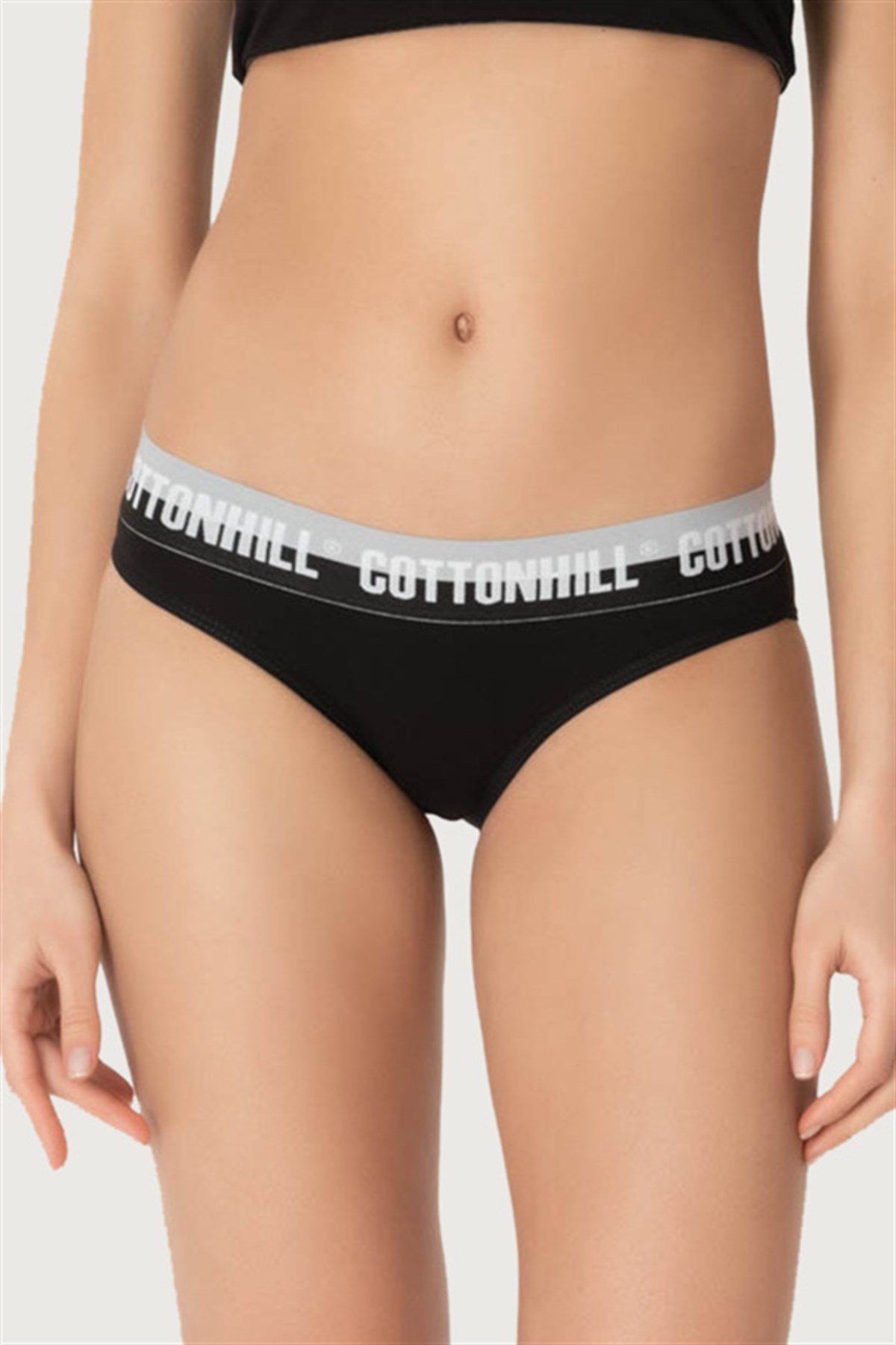 Basic Kalın Lastikli Pamuklu Bikini Külot 3'lü Paket - 3