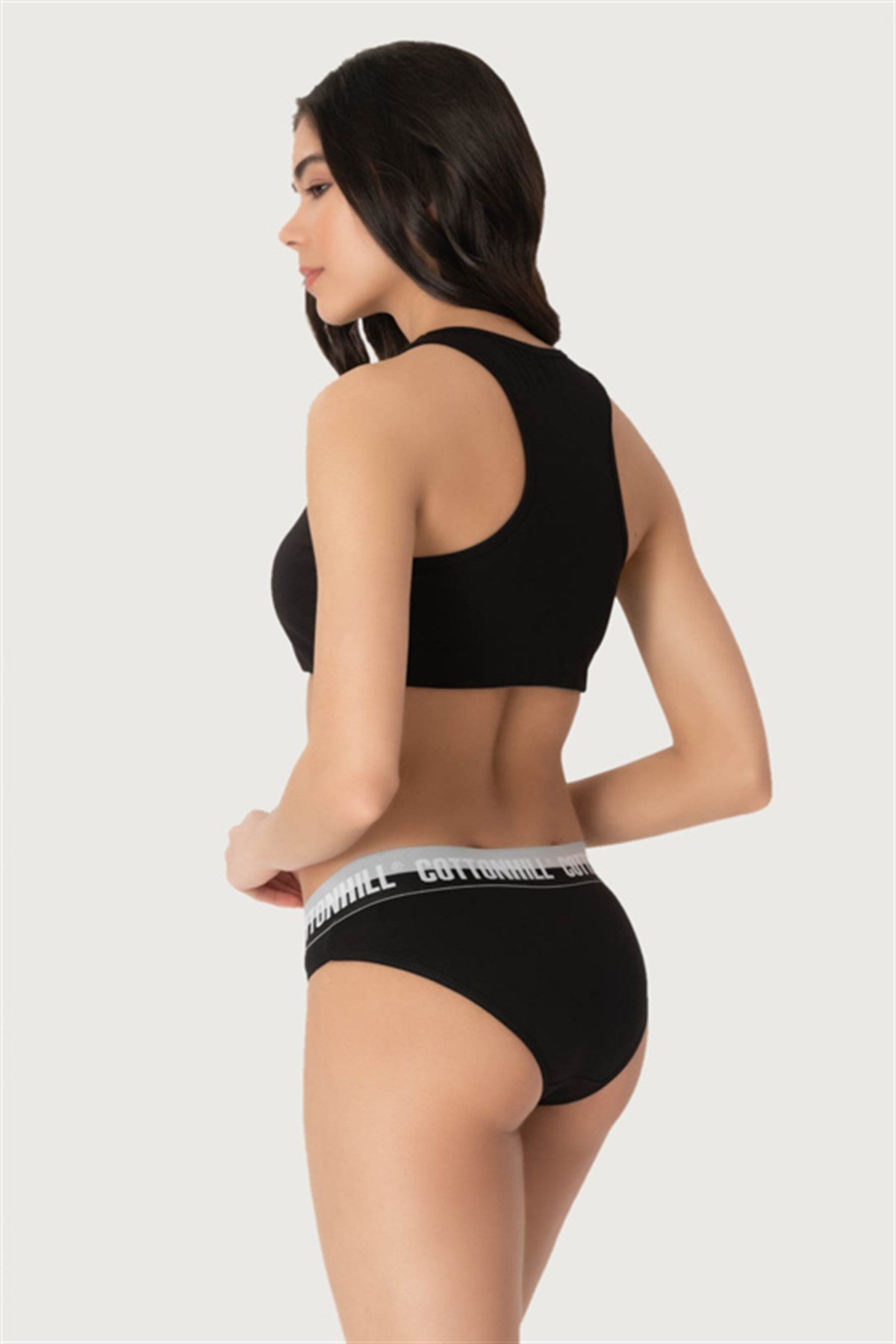 Basic Kalın Lastikli Pamuklu Bikini Külot 3'lü Paket - 3