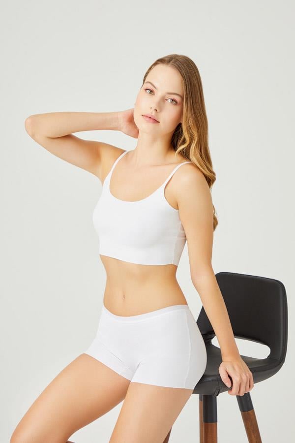 Basic Lazer Kesim Dikişsiz Kadın Boxer Külot 3'lü Paket